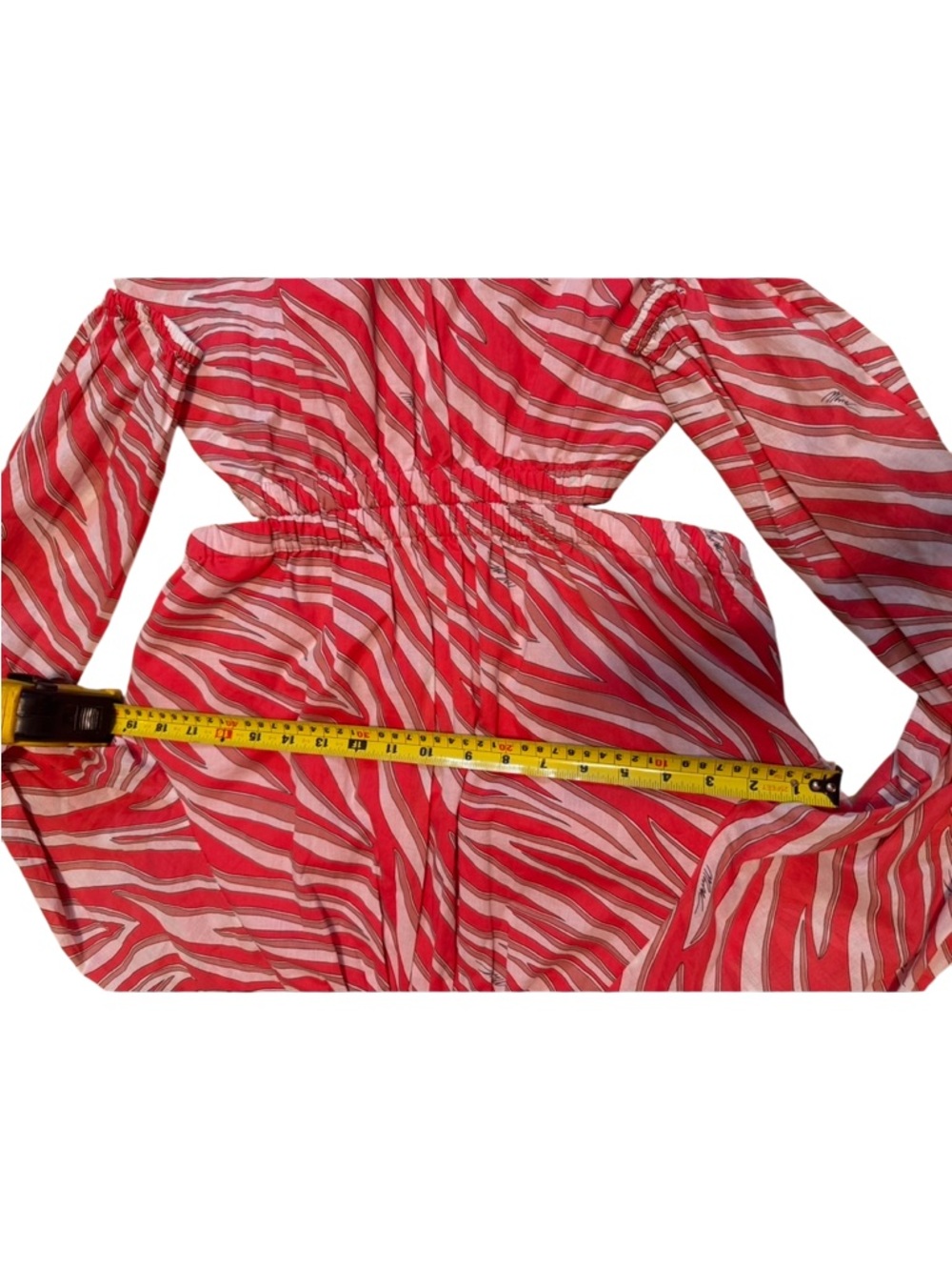 Michael Michael Kors Cotton Lawn Cutout Mini Dress In Zebra Geranium Red/Pink XL - Picture 6 of 13
